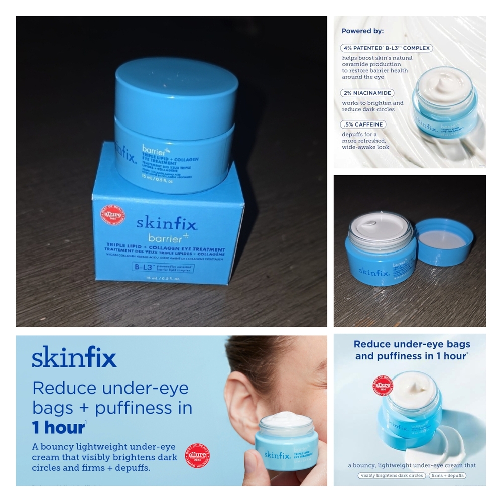Skinfix Skin Barrier + Triple Lipid + Collagen Eye Treatment